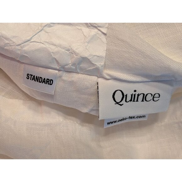 Quince 100% European Linen Dream Quilt 3PC Set Color White Size Full/Queen -NEW - Picture 6 of 8